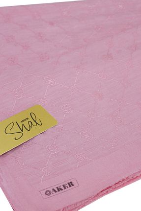 شال صورتی زنانه پنبه ای Aker - کد 873678533