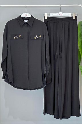 ست بالاتنه و پائین تنه مشکی زنانه پلی استر Missemramiss - کد 873696217