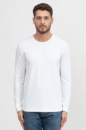 سوئیشرت سفید مردانه ساده Hugo Boss - کد 355390036