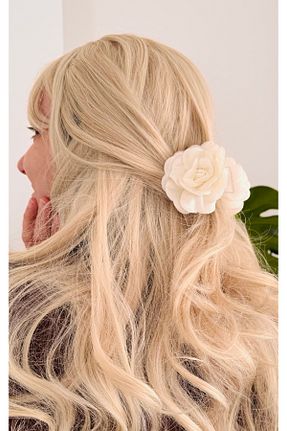 گیره سر بژ زنانه ساتن RoseRossi - کد 873693742