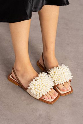دمپائی قهوه ای زنانه چرم مصنوعی myshoes - کد 873697497
