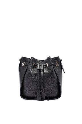 کیف پستچی مشکی زنانه چرم خالص Sole Sisters - کد 864729425