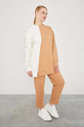 ست بالاتنه و پائین تنه قهوه ای زنانه رگولار Levidor - کد 873724886