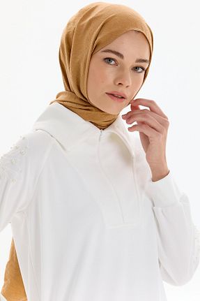 شال قهوه ای زنانه ویسکون Tuğba - کد 873703255