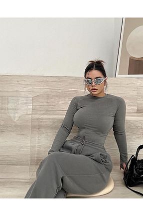 بادی طوسی زنانه پنبه پلی استر BALİNA - کد 873734073
