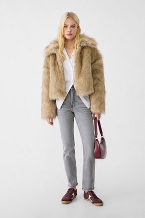 شلوار جین طوسی زنانه پاچه تنگ Stradivarius - کد 874388966