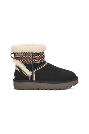 بوت / نیم بوت مشکی زنانه پاشنه تخت UGG - کد 873751161