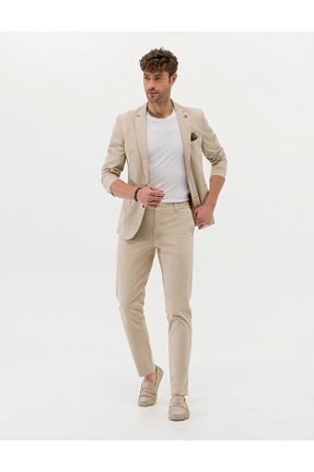 کت و شلوار بژ مردانه یقه پرستوئی Pierre Cardin - کد 832905464