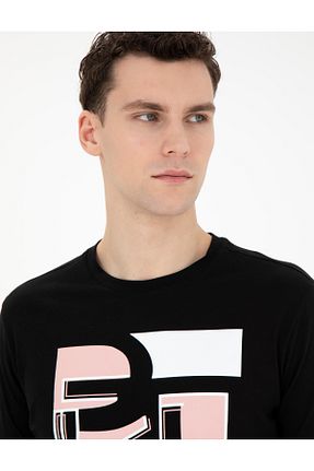 تیشرت مشکی مردانه اسلیم فیت Pierre Cardin - کد 829108347