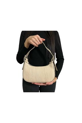کیف دوشی بژ زنانه حصیر Gizemli - کد 854141746