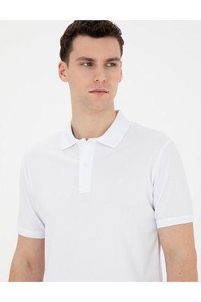 پولوشرت سفید مردانه %100 پنبه Pierre Cardin - کد 829187998
