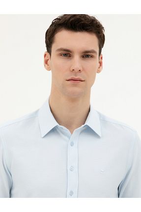 پیراهن آبی مردانه اسلیم فیت Pierre Cardin - کد 829728396