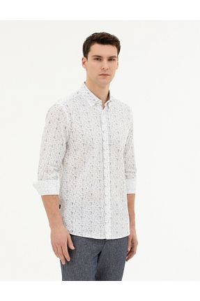 پیراهن سفید مردانه اسلیم فیت Pierre Cardin - کد 829640772