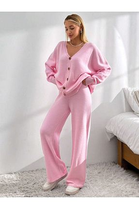 ست بالاتنه و پائین تنه صورتی زنانه تریکو Get Crazy - کد 866319558