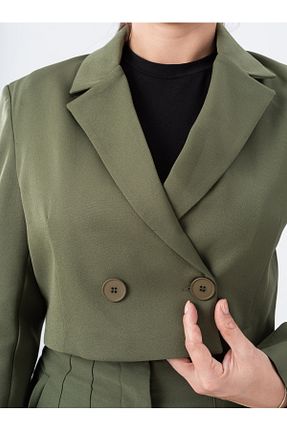 کت بلیزر خاکی زنانه پلی استر Butik - کد 873810958