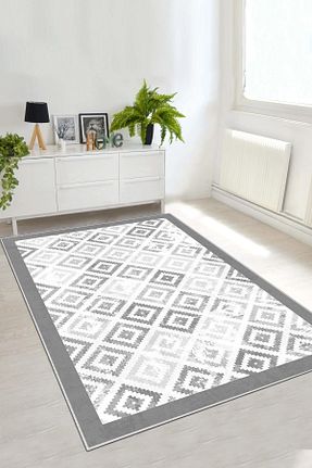 کناره طوسی پلی استر Halise Home - کد 880631675
