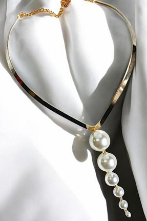 گردنبند جواهر طلائی زنانه پوشش لاکی PETEK AKSESUAR - کد 375178052