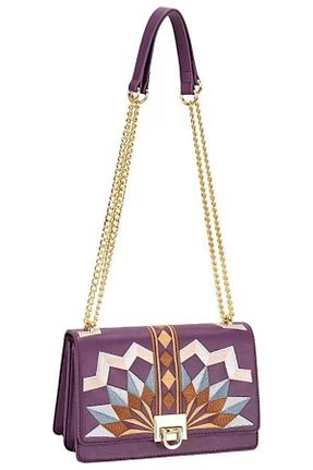 کیف دوشی بنفش زنانه چرم مصنوعی David Jones - کد 873827659