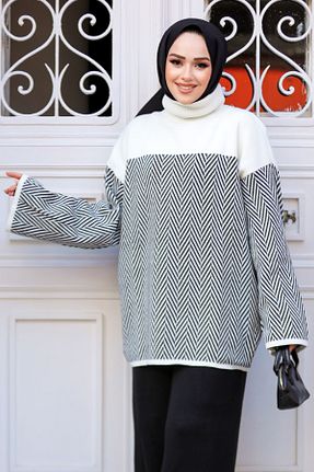 تونیک حجاب نباتی زنانه بافتنی Neva Style - کد 873841906