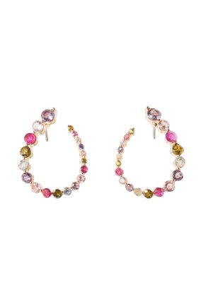 گوشواره جواهر رنگی سنگ طبیعی Parfois - کد 873846629
