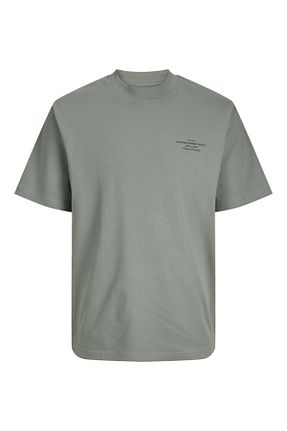 تیشرت سبز مردانه اورسایز Jack & Jones - کد 873867812