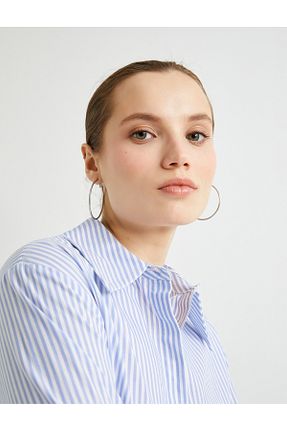 پیراهن آبی زنانه کراپ Koton - کد 781973031