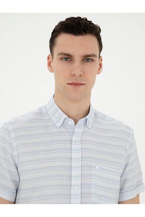 پیراهن آبی مردانه رگولار Pierre Cardin - کد 827846814