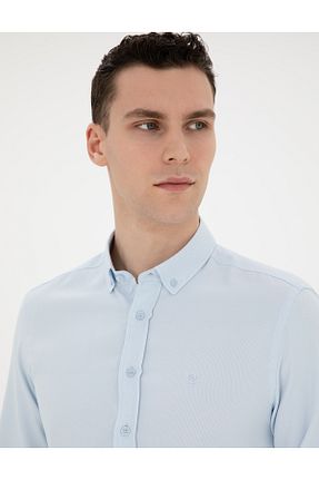 پیراهن آبی مردانه اسلیم فیت Pierre Cardin - کد 832137846