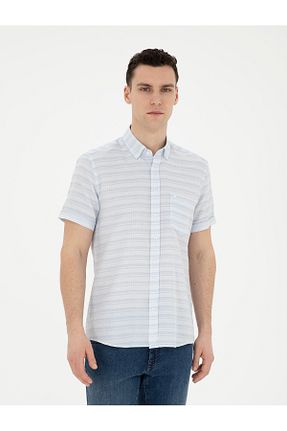 پیراهن آبی مردانه رگولار Pierre Cardin - کد 827846814