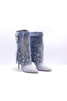 چکمه آبی زنانه پارچه ای Guja - کد 873904585