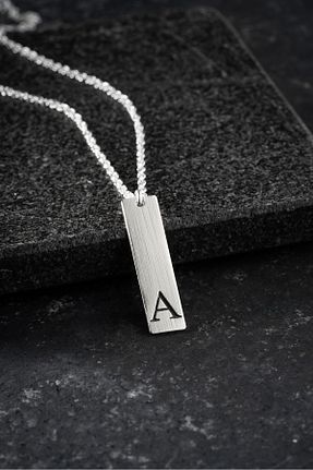 گردنبند نقره طوسی مردانه 925 عیار Vetro Silver - کد 873908606