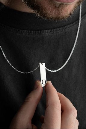 گردنبند نقره طوسی مردانه 925 عیار Vetro Silver - کد 873912443