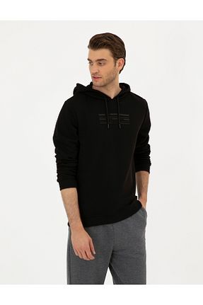 سوئیشرت مشکی مردانه ساده Pierre Cardin - کد 833053265