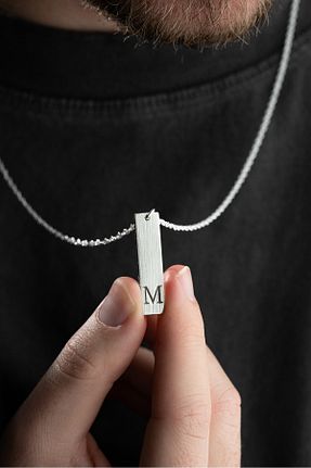 گردنبند نقره طوسی مردانه 925 عیار Vetro Silver - کد 873911932