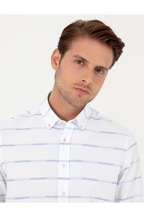 پیراهن آبی مردانه اسلیم فیت Pierre Cardin - کد 856289543