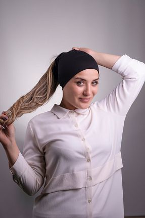 کلاه شنای حجاب مشکی زنانه HALVEN - کد 215075465