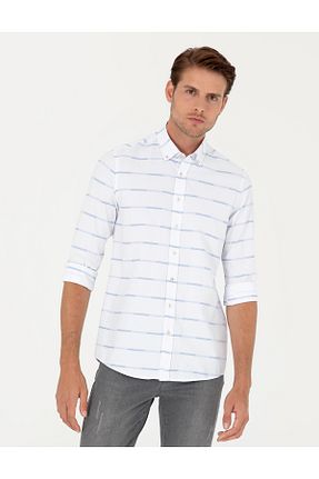 پیراهن آبی مردانه اسلیم فیت Pierre Cardin - کد 856289543