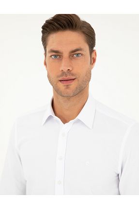 پیراهن سفید مردانه اسلیم فیت Pierre Cardin - کد 849644595
