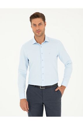 پیراهن آبی مردانه اسلیم فیت Pierre Cardin - کد 856652376