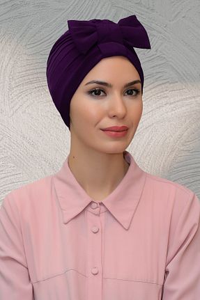 کلاه شنای حجاب بنفش زنانه HÜRREM BONE - کد 215074996
