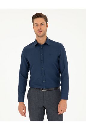 پیراهن سرمه ای مردانه اسلیم فیت Pierre Cardin - کد 856652380
