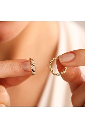 گوشواره طلا رنگی زنانه 8 عیار Sembol Gold - کد 662713176