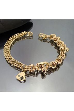 دستبند طلا سفید زنانه 14 عیار Sembol Gold - کد 70134025