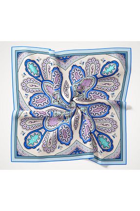 دستمال گردن آبی زنانه پلی استر Silk Home - کد 873952956