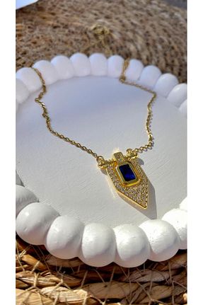 گردنبند استیل ( فولاد ) طلائی استیل (فولاد) Aura - کد 873959837