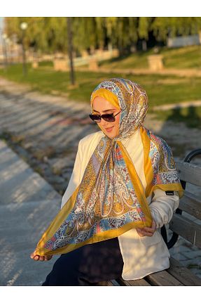 شال سبز زنانه پنبه ای QASSA SHAL - کد 873961297