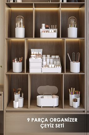 نظم دهنده جواهرات و آرایش سفید پلاستیک Pufwin Home - کد 874012354