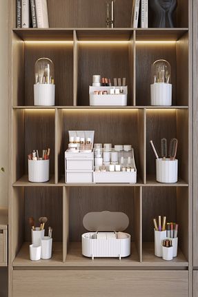 نظم دهنده جواهرات و آرایش سفید پلاستیک Pufwin Home - کد 874012354