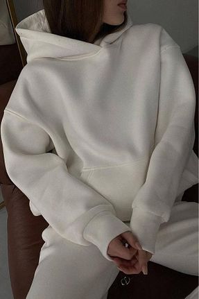 سوئیشرت سفید زنانه چاپی Madmext - کد 747206290