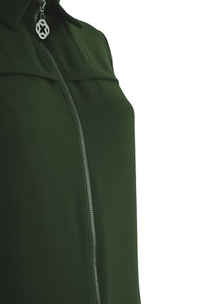 کلاه و ابایا سبز زنانه پلی استر Aker - کد 783448795